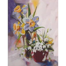 FLS-080 Нарциссы. Схема для вышивки бисером. Волшебная Страна