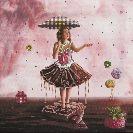 FLS-088 Алиса и Шоколадное море. Схема для вышивки бисером. Волшебная Страна