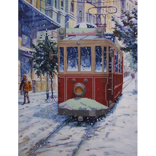 FLS-096 Трамвайчик. Схема для вышивки бисером. Волшебная Страна