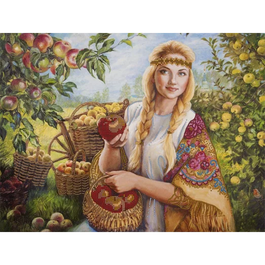 FLS-100 Яблоневый сад. Схема для вышивки бисером. Волшебная Страна