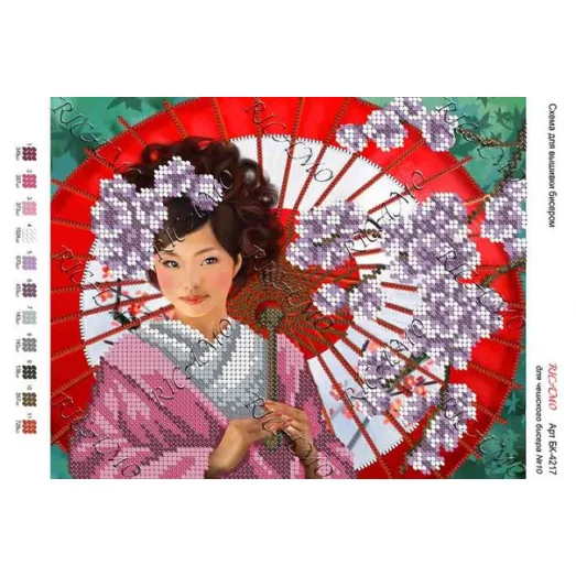 А4Н_287 БК-4217 Восточная красавица. Схема для вышивки бисером ТМ Virena