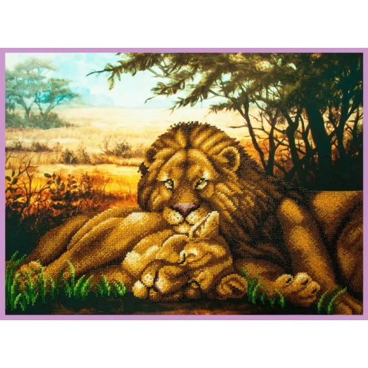 Р-346 Львиная нежность. Набор для вышивки бисером. ТМ Картины Бисером