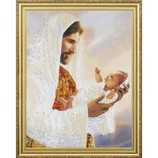 Р-368 Иисус с младенцем. Набор для вышивки бисером. ТМ Картины Бисером
