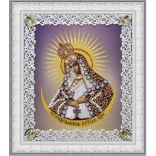 Р-374 Остробрамская икона Божьей Матери (ажур). Набор для вышивки бисером. ТМ Картины Бисером