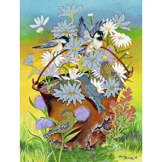 КМР-4089 Птички-синички. Схема для вышивки бисером Краина Моих Мрий