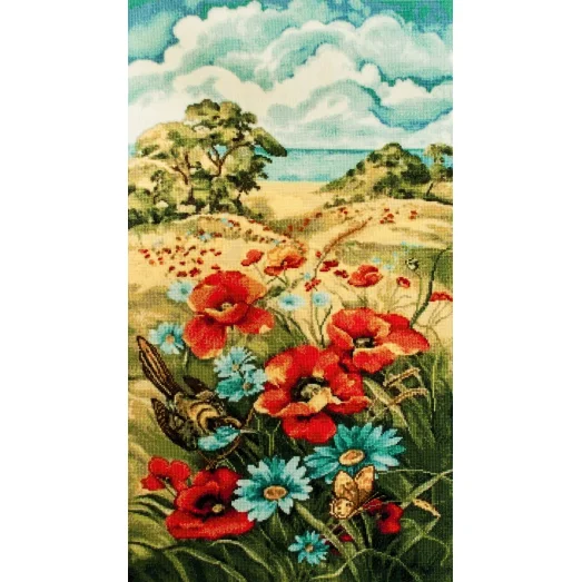 VN-032 Лужайка. Набор для вышивки нитками. ТМ Olanta
