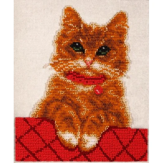 ТН-0822 Котик Персик. Набор для вышивки бисером ТМ ВДВ