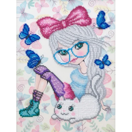 Т-0976 Маленькая мечтательница. Схема для вышивки бисером. ТМ ВДВ