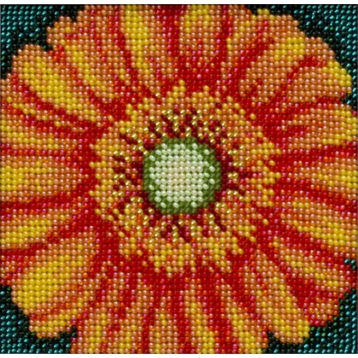 Т-1008 Желто-горячий цвет. Схема для вышивки бисером. ТМ ВДВ