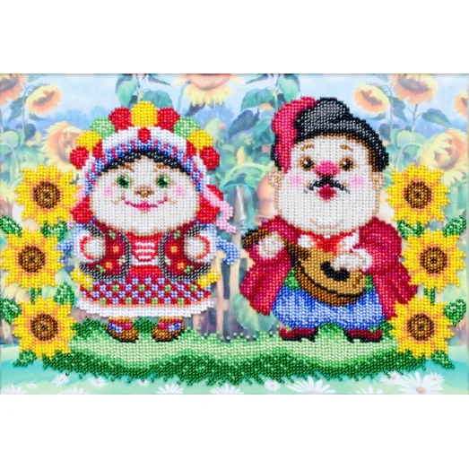 Т-1041 Кум с кумой. Схема для вышивки бисером. ТМ ВДВ