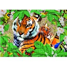 КМР-3158 Мама тигр и малыш. Схема для вышивки бисером Краина Моих Мрий