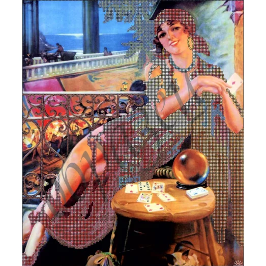 КМР-3159 Цыганка с картами. Схема для вышивки бисером Краина Моих Мрий