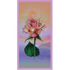 S-223 Розовая роза. Схема для вышивки бисером ТМ Картины бисером