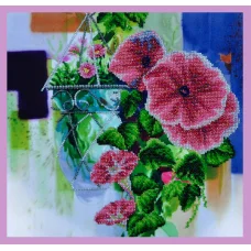 S-222 Цветочная акварель. Схема для вышивки бисером ТМ Картины бисером