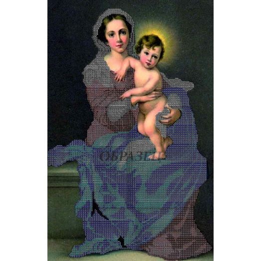 КМР-3208 Мадонна с младенцем. Схема для вышивки бисером Краина Моих Мрий