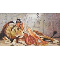 КМР-3213 Клеопатра и лев. Схема для вышивки бисером Краина Моих Мрий