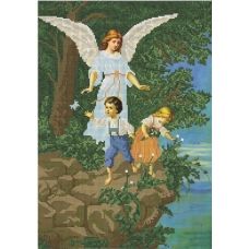 КМР-3216 Ангел-хранитель и дети. Схема для вышивки бисером Краина Моих Мрий