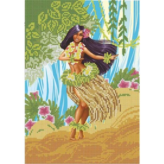 КМР-4177 Гавайская девушка. Схема для вышивки бисером Краина Моих Мрий