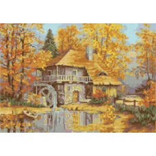 КМР-3253 Водяная мельница снят с производства . Схема для вышивки бисером Краина Моих Мрий