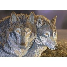 КМР-3262 Пара степных волков. Схема для вышивки бисером Краина Моих Мрий