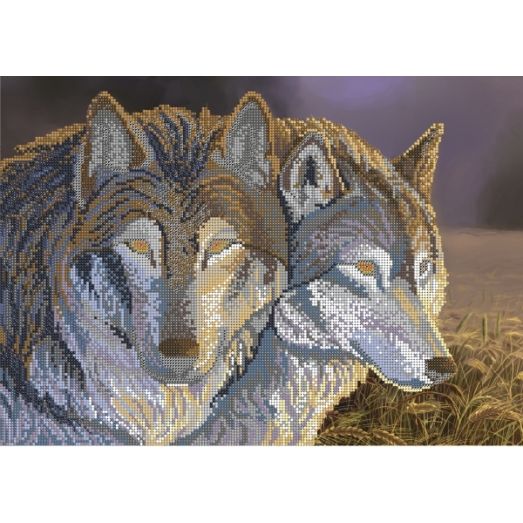 КМР-3262 Пара степных волков. Схема для вышивки бисером Краина Моих Мрий