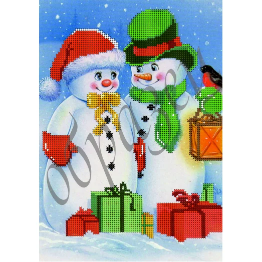 КМР-4129 Снеговички. Схема для вышивки бисером Краина Моих Мрий