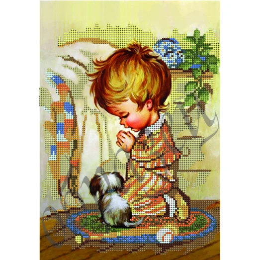 КМР-4134 Молитва мальчика. Схема для вышивки бисером Краина Моих Мрий