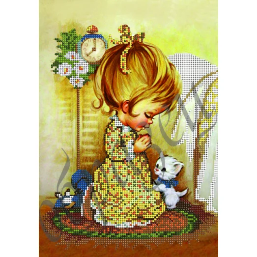 КМР-4135 Молитва девочки. Схема для вышивки бисером Краина Моих Мрий