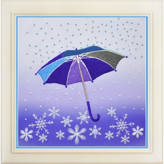 R-043 Времена года. Зима. Набор для вышивки нитками. ТМ Olanta