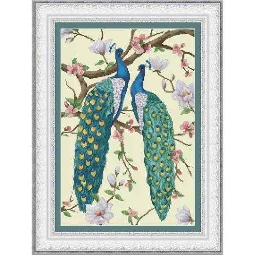 VN-056 Павлины. Набор для вышивки нитками. ТМ Olanta