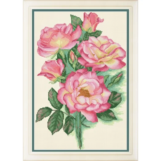 VN-103 Садовые розы. Набор для вышивки нитками. ТМ Olanta