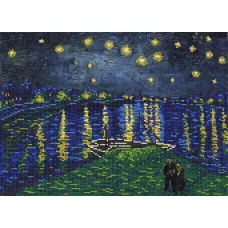 FV-047 (А3) Ночная река. Схема для вышивки бисером СвитАрт