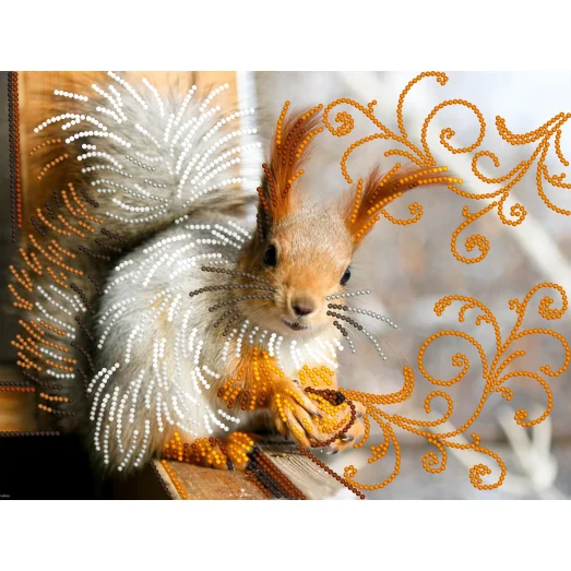 FV-096a(А4) Белочка. Схема для вышивки бисером. Свит Арт