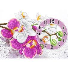 FV-114 Орхидея-часы. Схема для вышивки бисером СвитАрт