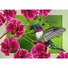 FV-122 (А3) Птица и цветы. Схема для вышивки бисером СвитАрт