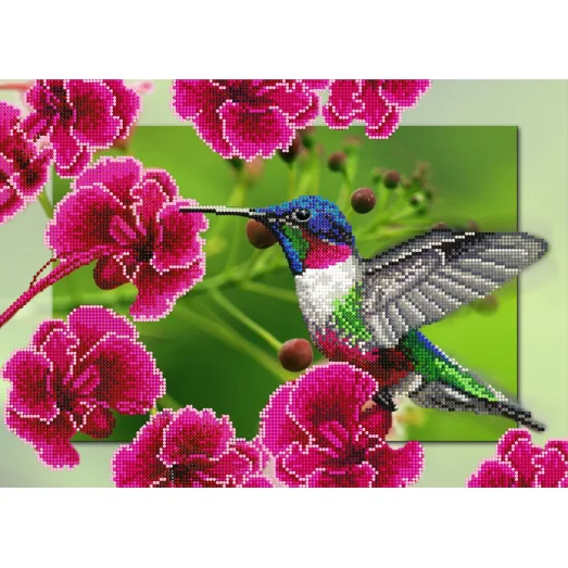 FV-122 (А3) Птица и цветы. Схема для вышивки бисером СвитАрт