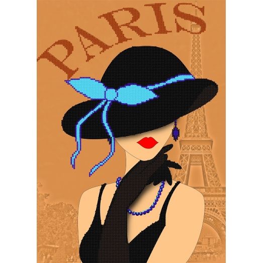 FV-177(А3) Девушка в Париже. Схема для вышивки бисером. Свит Арт