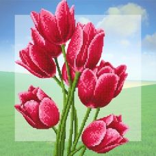 FV-260 (27*27) Цветущие тюльпаны. Схема для вышивки бисером. Свит Арт