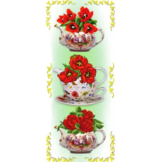 FV-285 (24*55) Чайный букет. Схема для вышивки бисером. Свит Арт