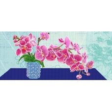FV-352 (24*55) Розовая орхидея. Схема для вышивки бисером СвитАрт