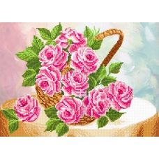 FV-376 (А3) Розовые розы. Схема для вышивки бисером. СвитАрт