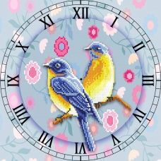 FV-377 (27*27) Часы с птичками. Схема для вышивки бисером. Свит Арт