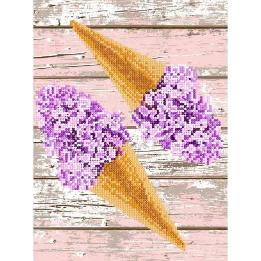 FV-403 (А4) Сирень в рожке. Схема для вышивки бисером СвитАрт