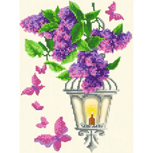 FV-409 (А4) Цветочный фонарь. Схема для вышивки бисером СвитАрт