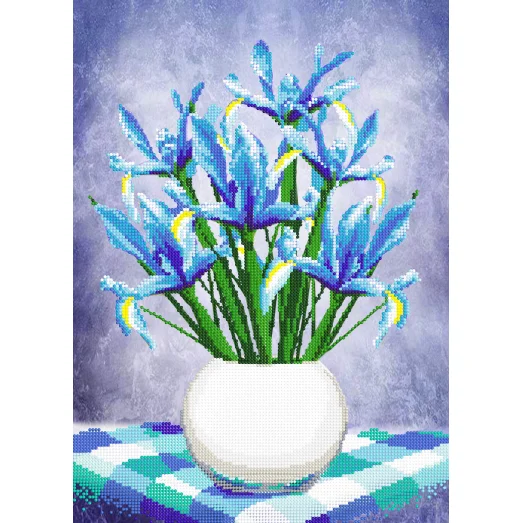 FV-411 (А3) Ваза с цветами. Схема для вышивки бисером. СвитАрт