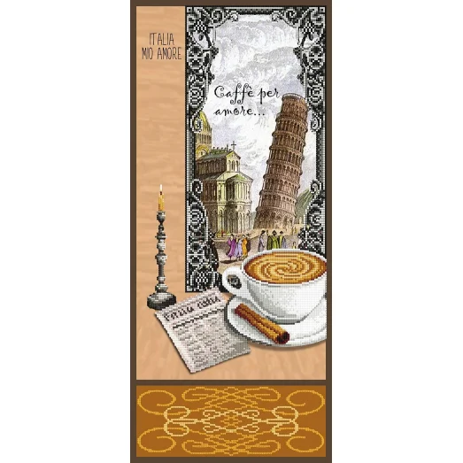 FV-454 (24*55) Итальянский кофе. Схема для вышивки бисером СвитАрт