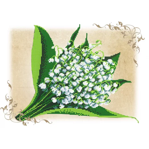 FV-462 (А3) Ландыши. Схема для вышивки бисером СвитАрт