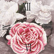 FV-467 (27*27) Цветочные Часы. Схема для вышивки бисером. СвитАрт