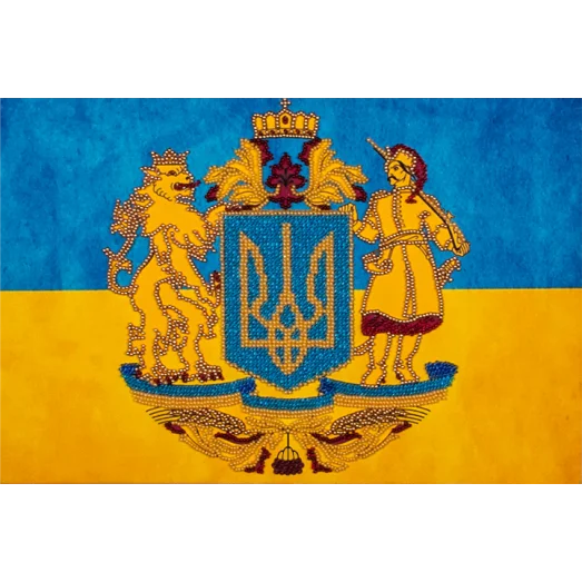 FLF-078 Герб-3. Набор на холсте для вышивки бисером Волшебная Страна