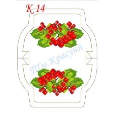 К-014 (белая) Заготовка для кошелька для вышивки. Красуня